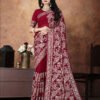 Cherry Majesty Georgette Saree
