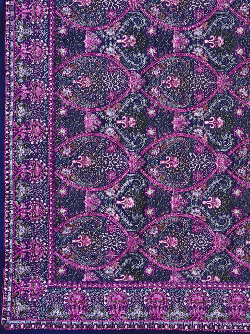 Gulnaar Blue Kashmiri Drape
