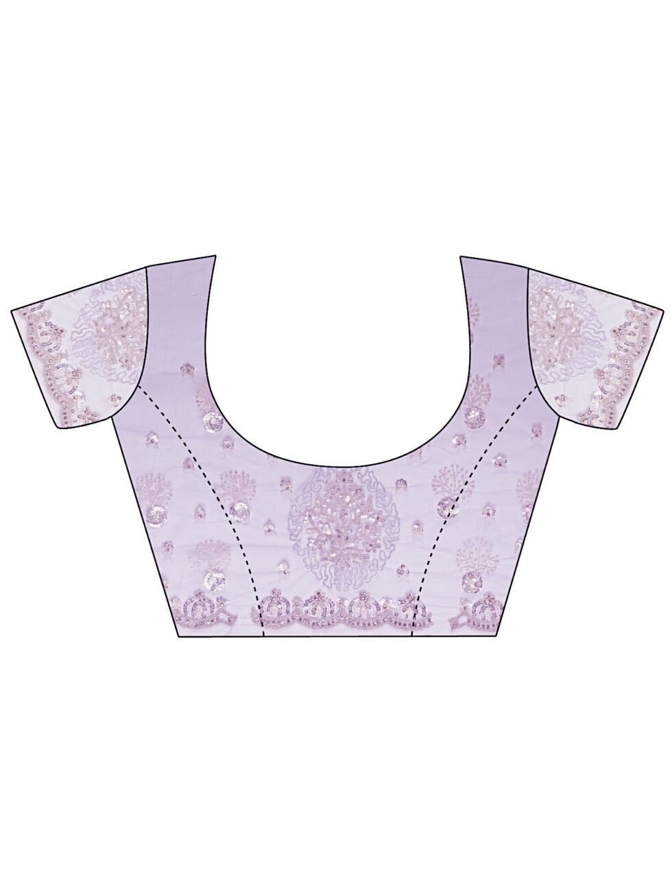 Celestial Lavender Whisper Net Saree