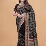 Ritual Styles Black Kashmiri Art Vichitra Silk Saree SM067-J15191SMSVBLACKD-1