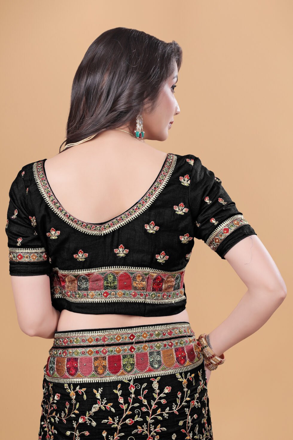 Ritual Styles Black Kashmiri Art Vichitra Silk Saree SM067-J15191SMSVBLACKD-6