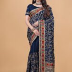 Ritual Styles Royal Blue Kashmiri Art Vichitra Silk SareeSM067-J15191SMSV300D-1
