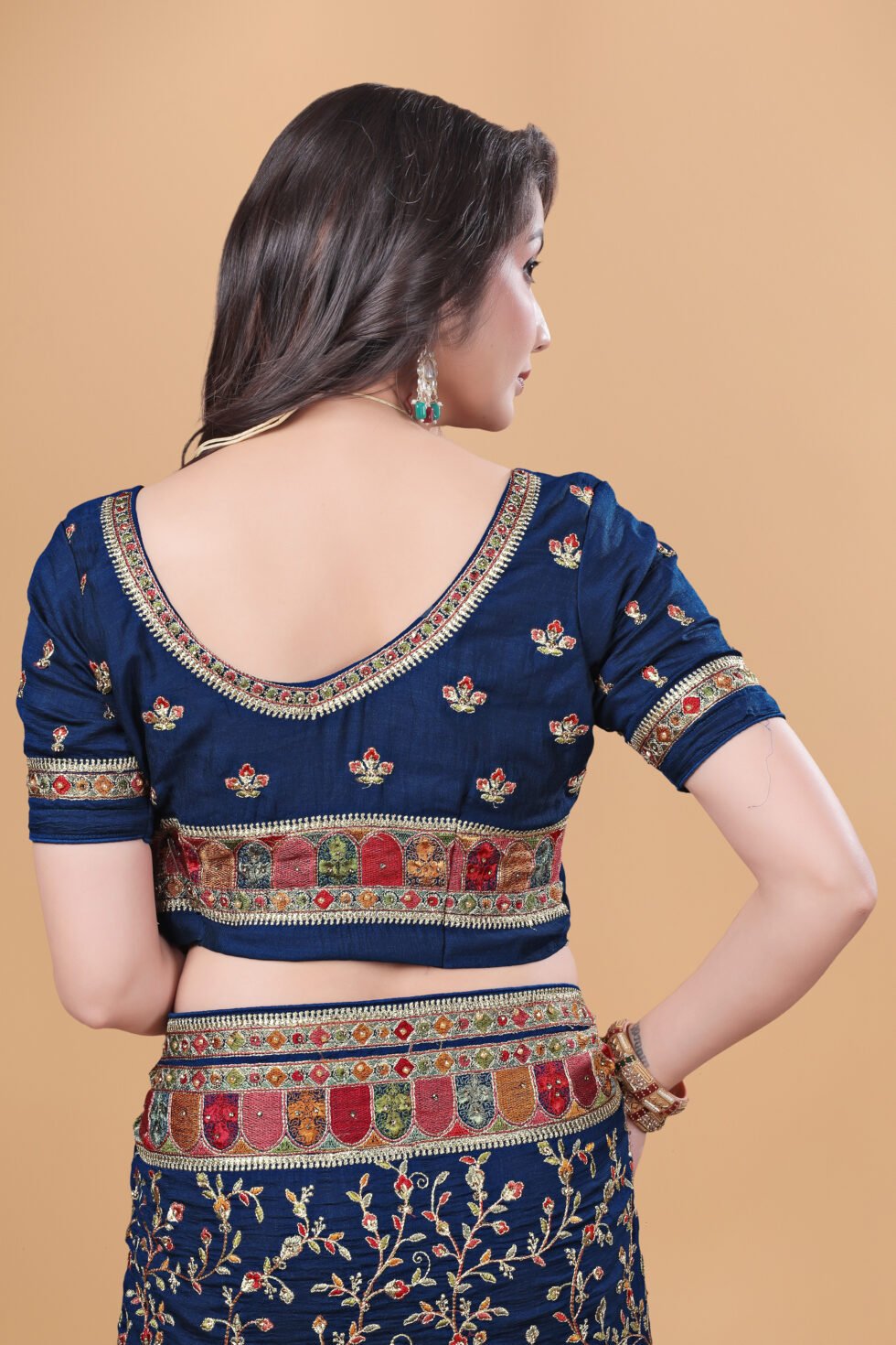 Ritual Styles Royal Blue Kashmiri Art Vichitra Silk SareeSM067-J15191SMSV300D-5