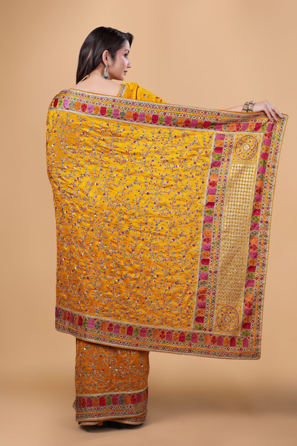 Ritual Styles -Yellow Kashmiri Art Vichitra Saree-silk-designer-saree SM067-J15191SMSV49D (2)